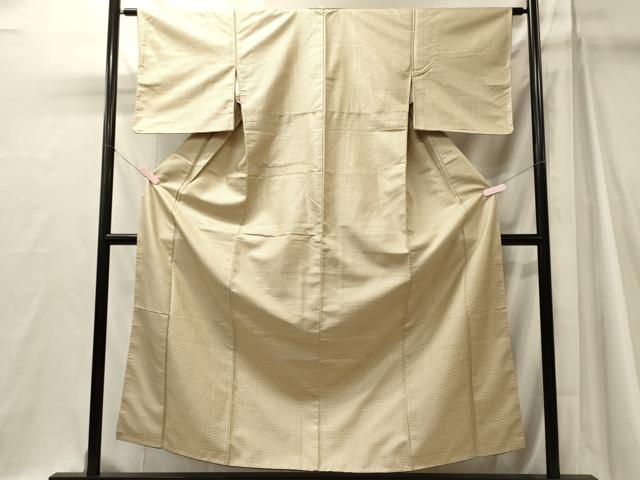 平和屋着物■上質な紬　幾何学文　正絹　逸品　未使用　CABJ7045oy