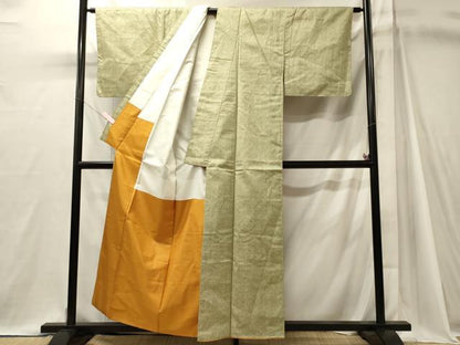 平和屋着物■上質な紬　亀甲花文　正絹　逸品　未使用　CABJ7046oy