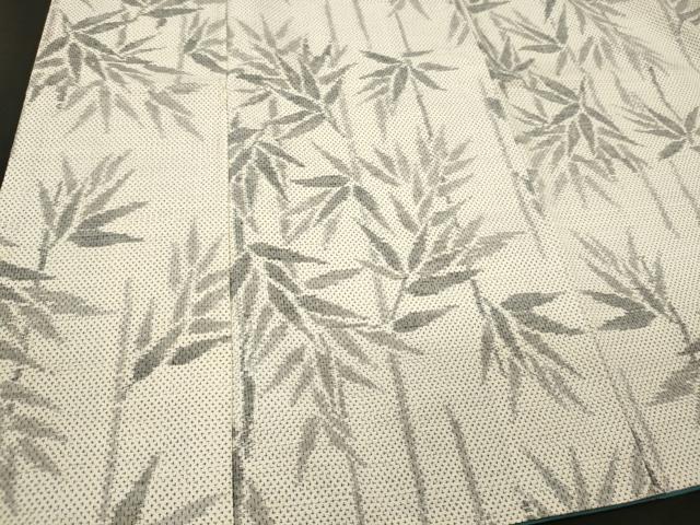 平和屋着物■上質な紬　笹竹文　正絹　逸品　CABJ7047oy