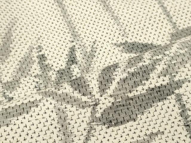 平和屋着物■上質な紬　笹竹文　正絹　逸品　CABJ7047oy