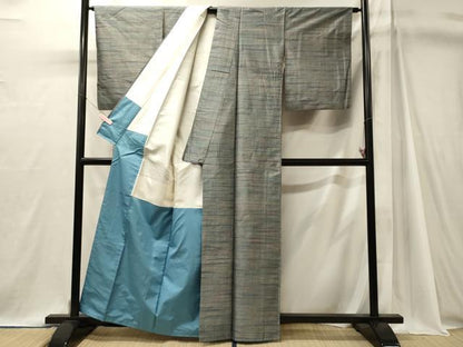 平和屋着物■上質な紬　霞文　正絹　逸品　CABJ7049oy