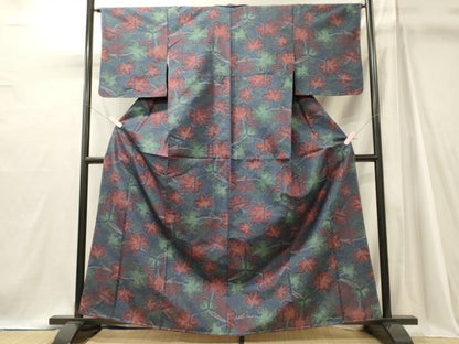 平和屋着物■上質な紬　舞葉文　正絹　逸品　未使用　CABJ7050oy