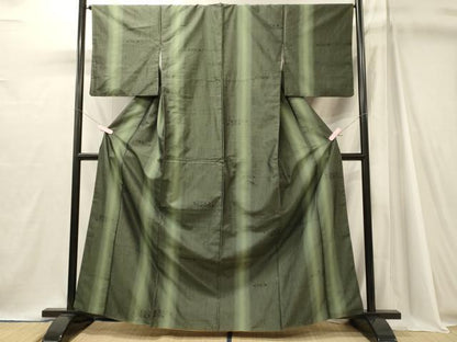 平和屋着物■上質な紬　流水文　正絹　逸品　CABJ7053oy
