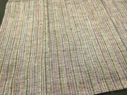平和屋着物■上質な紬　縞　正絹　逸品　未使用　CABJ7057oy
