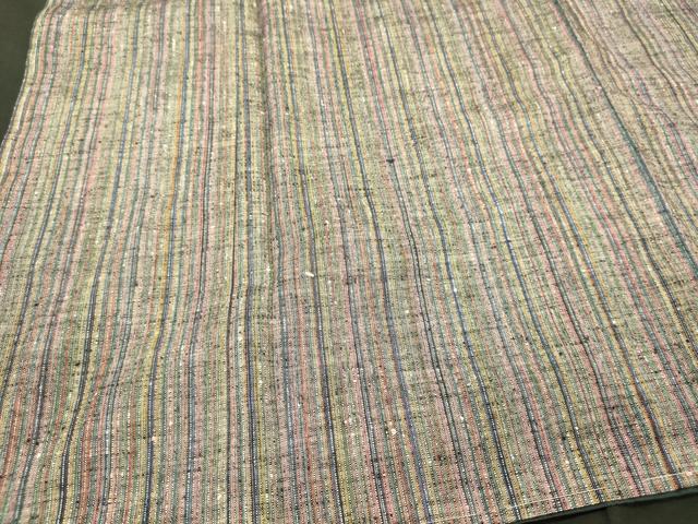 平和屋着物■上質な紬　縞　正絹　逸品　未使用　CABJ7057oy