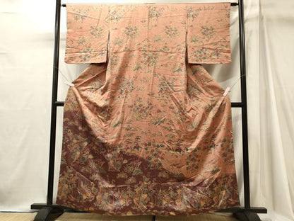 平和屋着物■訪問着　風景草花文　暈し染め　正絹　逸品　CABJ7060oy