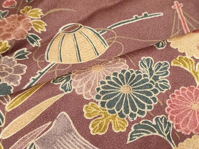 平和屋着物■訪問着　風景草花文　暈し染め　正絹　逸品　CABJ7060oy