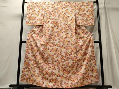 平和屋着物■上質な小紋　総絞り　枝葉文　やまと誂製　正絹　逸品　CABJ7061oy