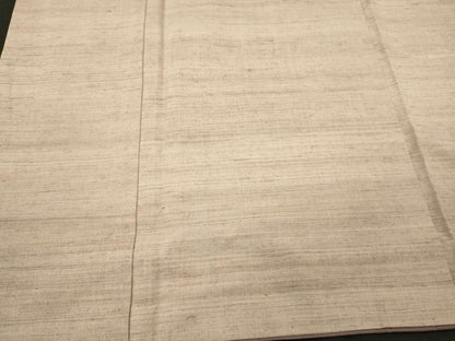 平和屋着物■上質な紬　色無地　亜麻色　正絹　逸品　CABJ7063oy