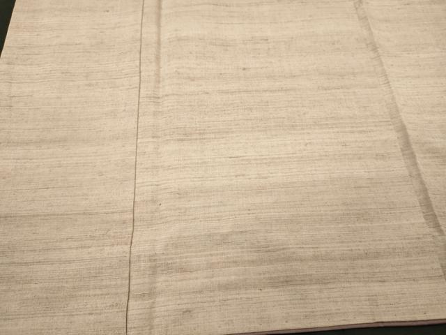平和屋着物■上質な紬　色無地　亜麻色　正絹　逸品　CABJ7063oy