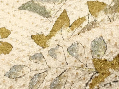 平和屋着物■訪問着　手描き　総絞り　草花文　金銀彩　正絹　逸品　未使用　CABJ7065oy