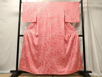 平和屋着物■上質な小紋　絞り　立波文　正絹　逸品　CABJ7067oy