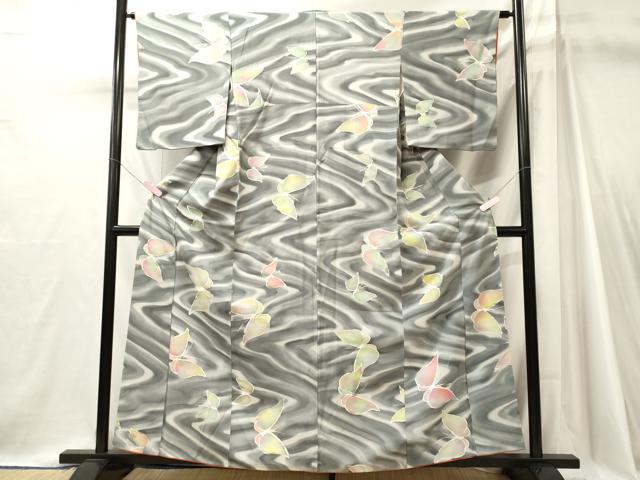 平和屋着物■上質な小紋　舞蝶文　暈し染め　正絹　逸品　CABJ7068oy
