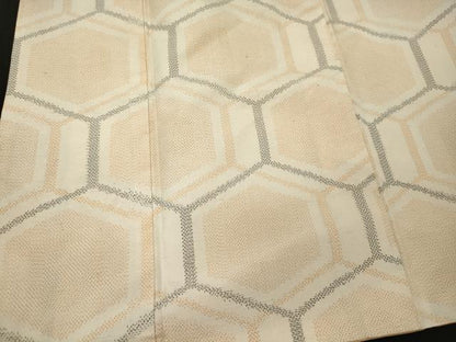 平和屋着物■上質な紬　亀甲文　正絹　逸品　CABJ7070oy
