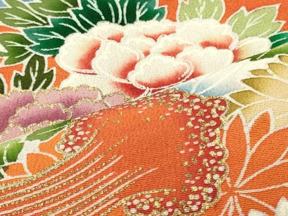平和屋着物■豪華黒留袖　作家物　飛鳥草花松文　金彩　仮絵羽　正絹　逸品　未使用　CABJ7071oy