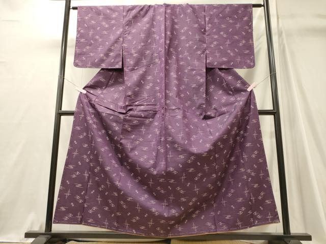 平和屋着物■上質な紬　琉球絣文様　正絹　逸品　未使用　CABJ7079oy