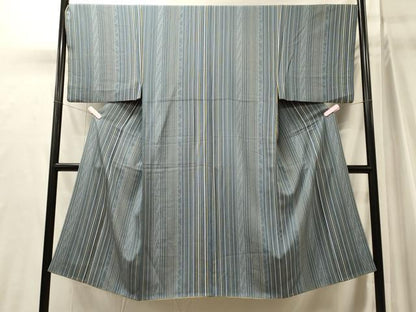 平和屋着物■男性　小紋　流線舞桜間道　正絹　逸品　CABJ7084oy