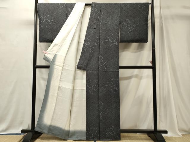 平和屋着物■上質な小紋　更紗花唐草文　正絹　逸品　未使用　CABJ7090oy