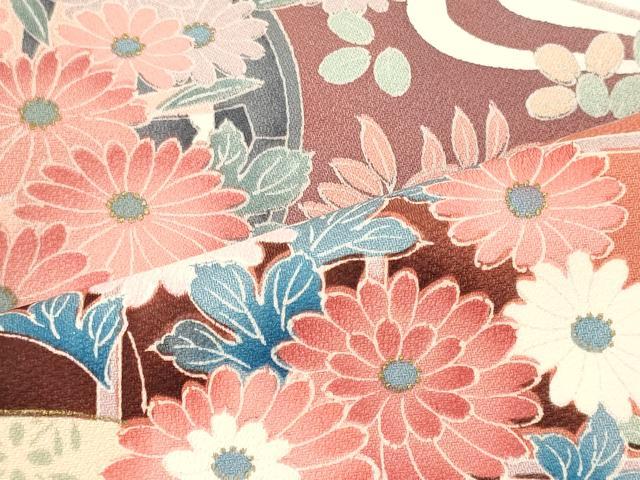 平和屋着物■訪問着　几帳花車文　暈し染め　金彩　正絹　逸品　CABJ7092oy