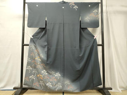 平和屋着物■訪問着　駒刺繍　草木文　暈し染め　金彩　正絹　逸品　CABJ7093oy