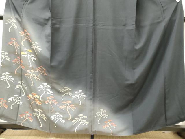 平和屋着物■訪問着　駒刺繍　草木文　暈し染め　金彩　正絹　逸品　CABJ7093oy