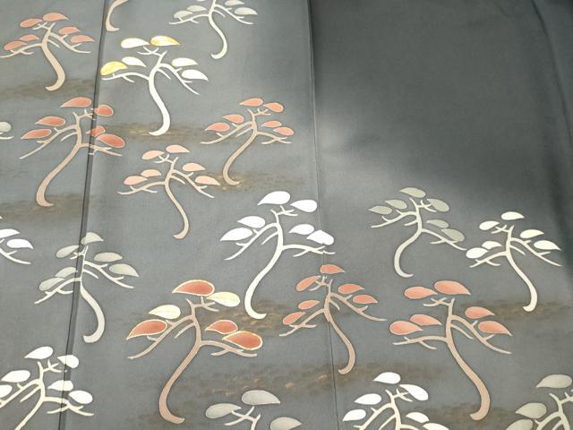 平和屋着物■訪問着　駒刺繍　草木文　暈し染め　金彩　正絹　逸品　CABJ7093oy