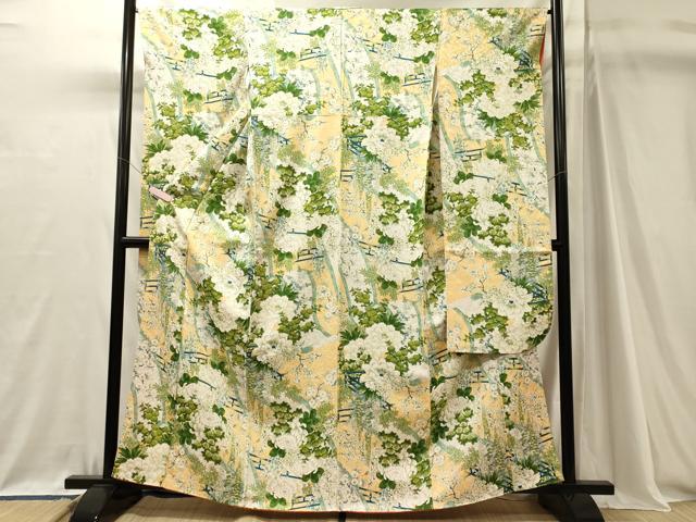 平和屋着物■豪華振袖　草花文　正絹　逸品　CABJ7102oy