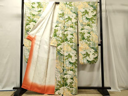 平和屋着物■豪華振袖　草花文　正絹　逸品　CABJ7102oy