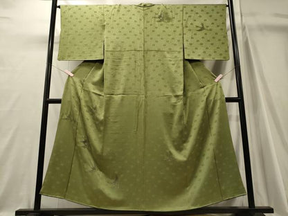 平和屋着物■訪問着　駒刺繍　飛鶴文　正絹　逸品　CABJ7121oy