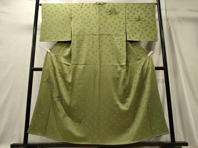 平和屋着物■訪問着　駒刺繍　飛鶴文　正絹　逸品　CABJ7121oy