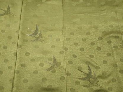 平和屋着物■訪問着　駒刺繍　飛鶴文　正絹　逸品　CABJ7121oy