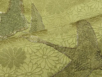 平和屋着物■訪問着　駒刺繍　飛鶴文　正絹　逸品　CABJ7121oy