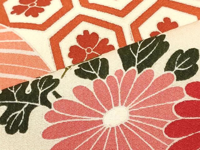 平和屋着物■豪華振袖　渡り橋地紙花文　暈し染め　金彩　正絹　逸品　CABJ7122oy