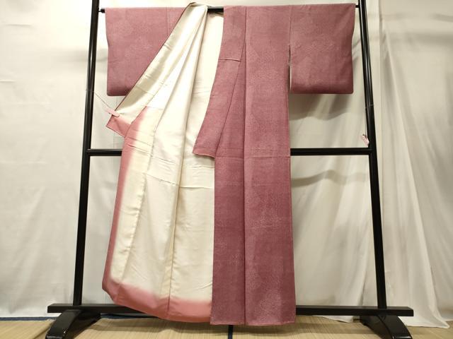 平和屋着物■江戸小紋　木下正夫作　舞花吉祥文　正絹　逸品　CABJ7129oy