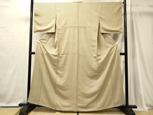 平和屋着物■上質な小紋　菱花文　正絹　逸品　CABJ7130oy