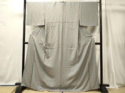 平和屋着物■上質な小紋　籬舞花文　正絹　逸品　CABJ7131oy