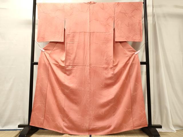 平和屋着物■上質な小紋　枝葉地紋　暈し染め　正絹　逸品　CABJ7133oy