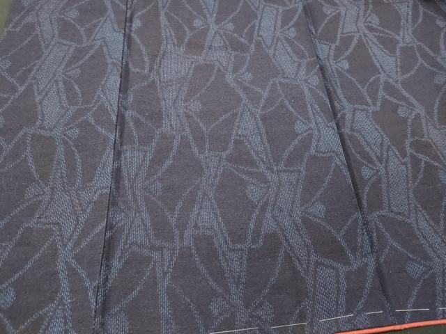 平和屋着物■上質な紬　幾何学文　正絹　逸品　未使用　CABJ7135oy