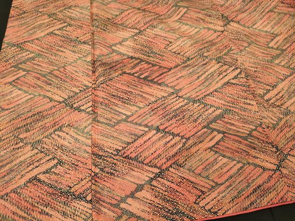 平和屋着物■上質な小紋　斜線文　黒地　正絹　逸品　CABJ7138oy