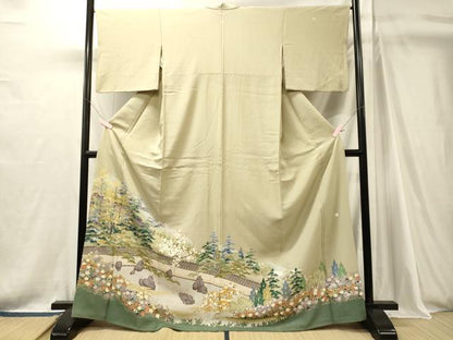 平和屋着物■豪華色留袖 風景草木花文 暈し染め 正絹 逸品 CABJ7140oy