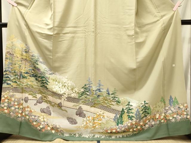 平和屋着物■豪華色留袖 風景草木花文 暈し染め 正絹 逸品 CABJ7140oy