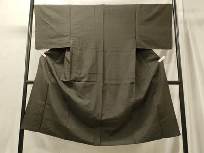 平和屋着物■男性　紬　格子柄　正絹　逸品　CABJ7143oy