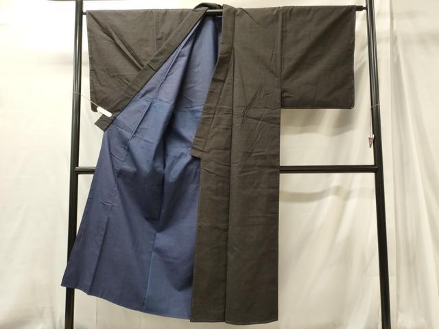 平和屋着物■男性　紬　霞文　正絹　逸品　未使用　CABJ7155oy