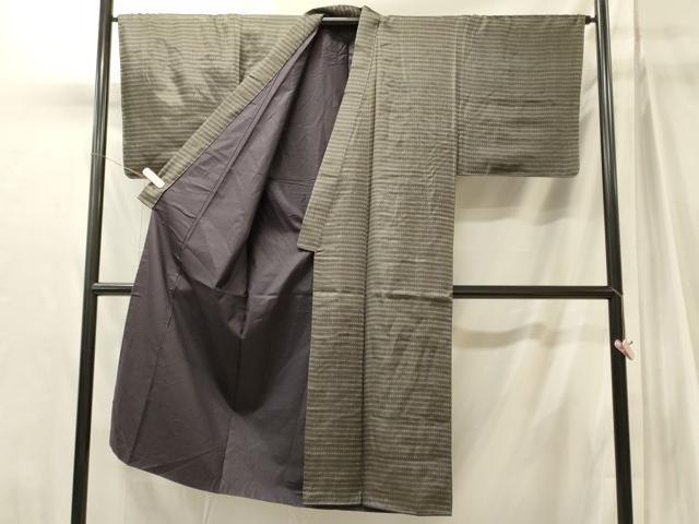 平和屋着物■男性　小紋　吉祥横段文　正絹　逸品　CABJ7159oy
