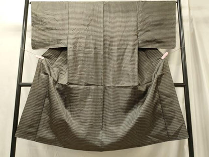 平和屋着物■男性　小紋　吉祥横段文　正絹　逸品　CABJ7159oy