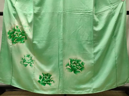 平和屋着物■訪問着　駒刺繍　舞花文　暈し染め　金彩　正絹　逸品　CABJ7163oy