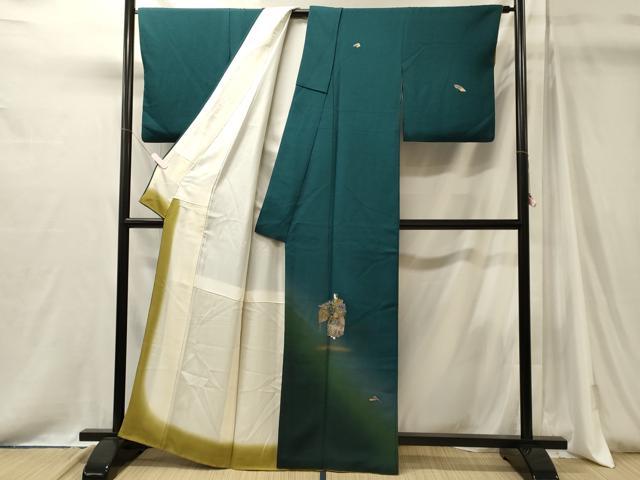 平和屋着物■訪問着　人物文　三輪　暈し染め　金銀彩　正絹　逸品　CABJ7170oy