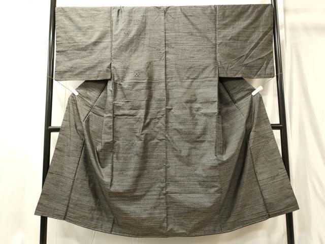 平和屋着物■男性　紬　幾何学文　正絹　逸品　CABJ7174oy