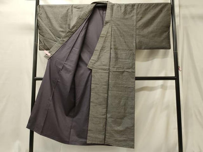 平和屋着物■男性　紬　幾何学文　正絹　逸品　CABJ7174oy
