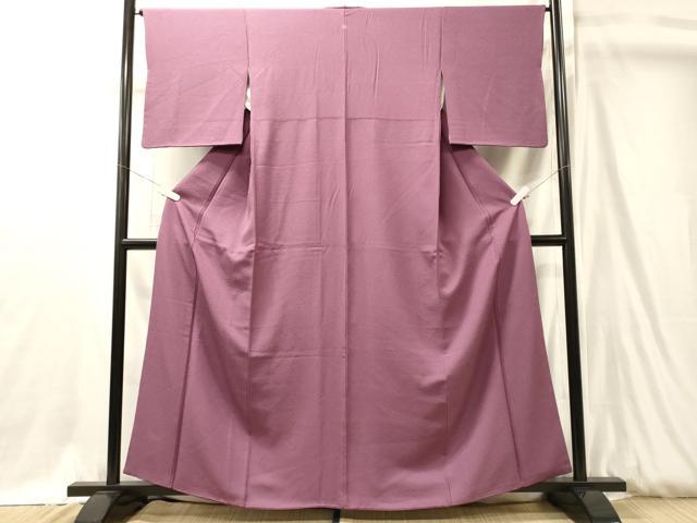 平和屋着物■上質な色無地　京紫色　正絹　逸品　CABJ7178oy